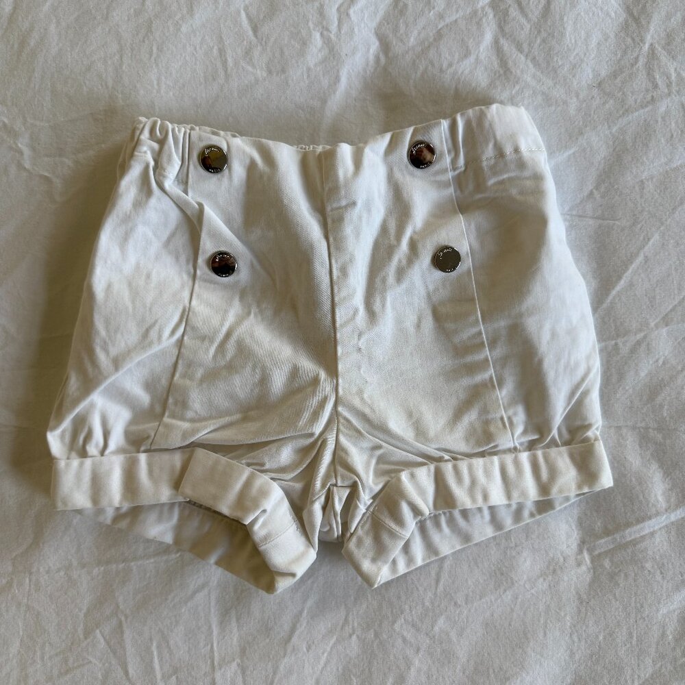 Jacadi Baby Girl White Sailor Shorts, Size 12M